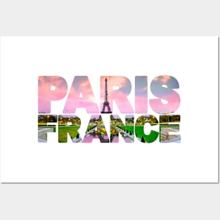 PARIS France - Sunset Glow over Trocadéro Gardens Posters and Art
